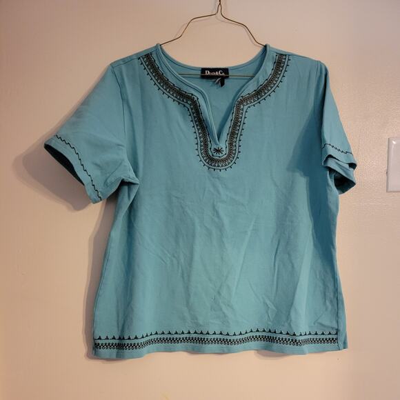 Denim & Co Green Top size XL - Picture 2 of 4
